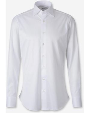 Fray Micro Knit Shirt - White