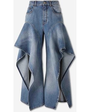 Alaïa Ruffled Jeans - Blue