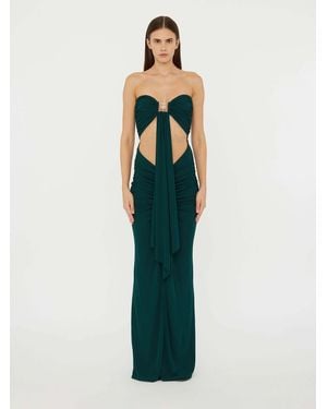 Christopher Esber Robe Longue Drapée - Vert