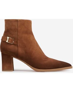 Santoni Stivaletti Pelle Scamosciata - Marrone
