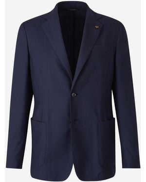 Colombo Blazer En Cachemire Ultraléger - Bleu