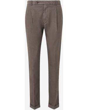 Santa Eulalia Formal Pants With Pleats - Gray