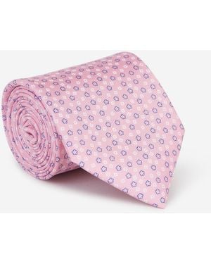 Marinella Corbata Motivo Floral - Rosa