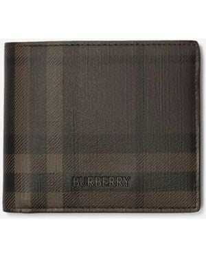 Burberry Cartera Plegable City Check - Gris