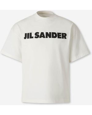 Jil Sander Rundhals-T-Shirt - Weiß