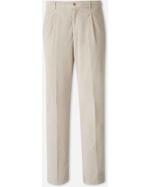 Marco Pescarolo Corduroy Straight Trousers - Natural