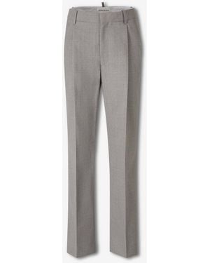 Victoria Beckham Dress Trousers With Pleats - Grey