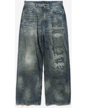 Balenciaga Baggy Wide Leg Jeans - Blau