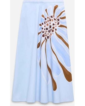 Dorothee Schumacher Falda Midi Estampada - Azul