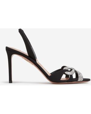 Aquazzura Slingbacks Ribbon Kiss - White