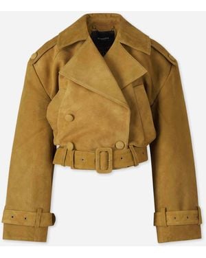 retroféte Down Vest With Sherpa Lining - Yellow