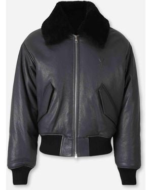 Ami Paris Lammleder Bomberjacke - Schwarz