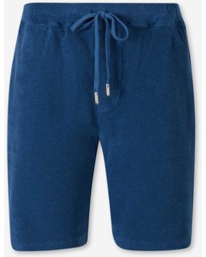 Fedeli Terry Bermuda Shorts - Blue