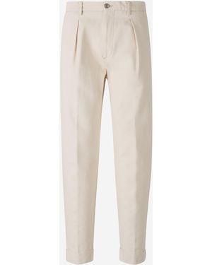 Berwich Trousers Retrolong Wool - Natural