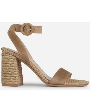 Gianvito Rossi Suede Heeled Shoes - Natural