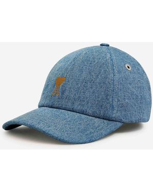 Ami Paris Gorra Bordado Denim - Azul