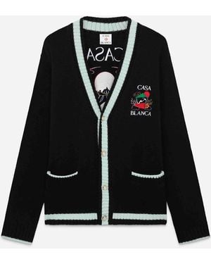 CASABLANCA Casa Mountain Temple Cardigan - Schwarz