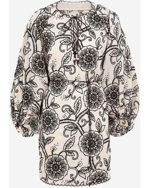 Zimmermann Miniabito Floreale - Bianco
