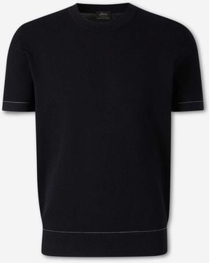 Brioni Round Neck T-Shirt - Black