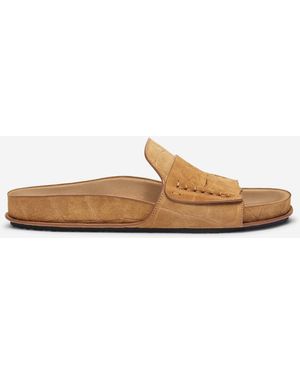 Jacquemus Leather Moccasin Sandals - White