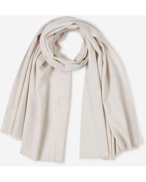 Peserico Sequin Scarf - White
