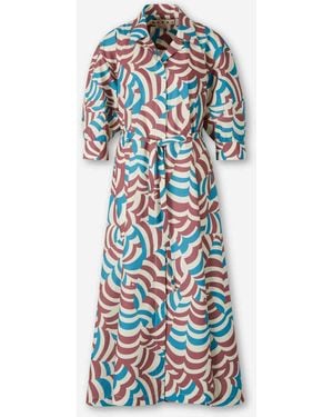 Marni Midi Shirt Dress - Blue