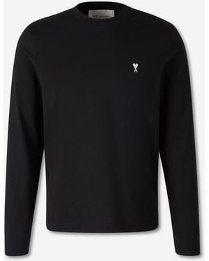 Ami Paris Long Sleeve T-Shirt - Black