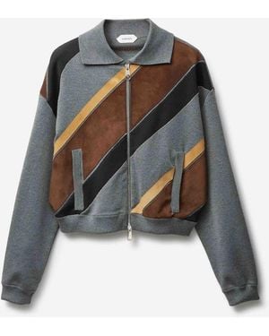 Versace Patchwork Leather Cardigan - Black