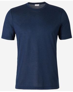 Santa Eulalia Plain Linen T-Shirt - Blue