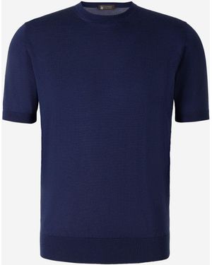 Colombo Cashmere And Silk T-Shirt - Blue