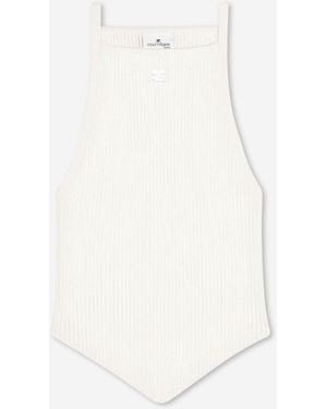 Courreges Knit Tank Top - White