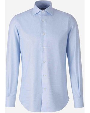 Santa Eulalia Houndstooth Shirt - Blue