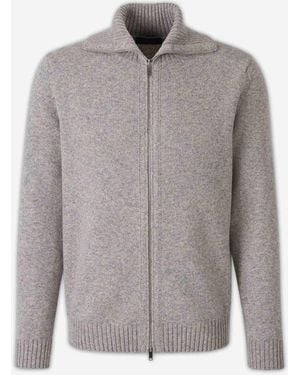 Zanone Cárdigan Cremallera - Gris