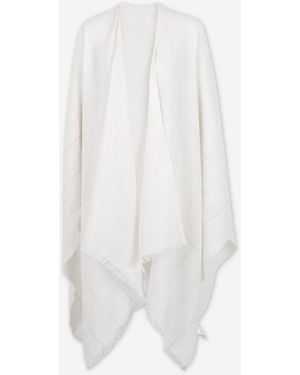 Peserico Poncho Algodón Lino - Blanco