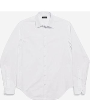 Balenciaga Camisa Lisa Standard - Blanco