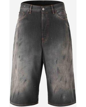 Acne Studios Bermudas Anchas Denim - Gris