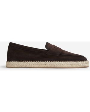 Santoni Suede Espadrille Loafers - Multicolour