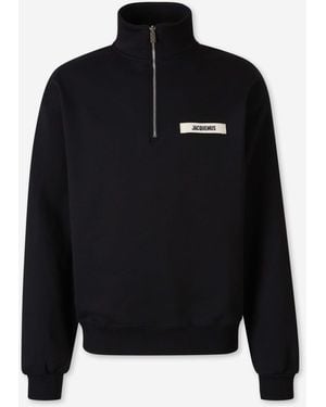 Jacquemus Sudadera Gros Grain Cremallera - Negro