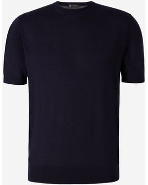 Colombo Cashmere And Silk T-Shirt - Blue