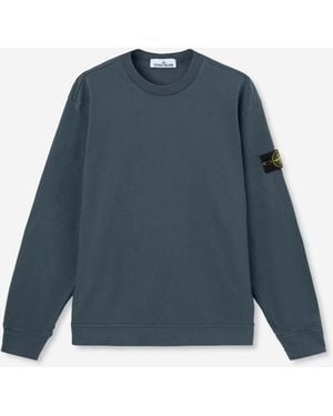 Stone Island Sweatshirt Mit Rundhalsausschnitt - Blau