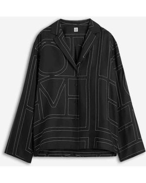 TOTEME Monogram Shirt - Black