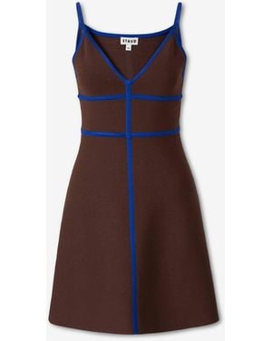 STAUD Knit Strappy Dress - Purple