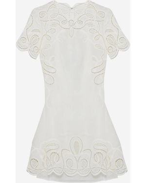 Jonathan Simkhai Mini Embroidered Dress - White