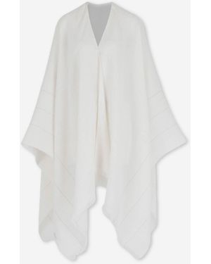 Peserico Linen And Cotton Poncho - White
