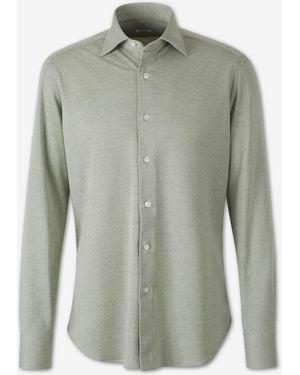 Fray Camisa Lisa Algodón Cashmere - Verde