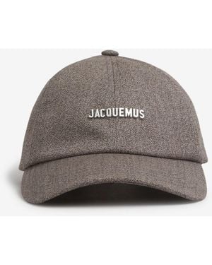Jacquemus Wool Cap With Logo - Grey
