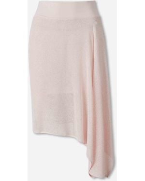 Jacquemus Asymmetrical Voile Skirt - White