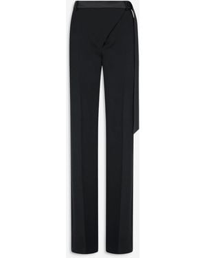The Attico Pantalones Vestir Lana - Negro