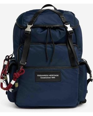 DSquared² Heritage Polyester-Rucksack - Blau