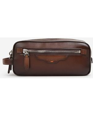 Santoni Neceser Cremallera Piel - Marrón